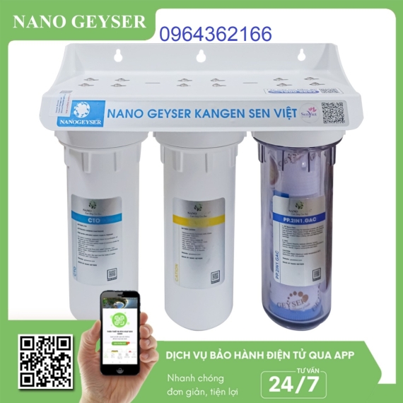 Bộ tiền lọc Nano Geyser Kangen Sen Việt 